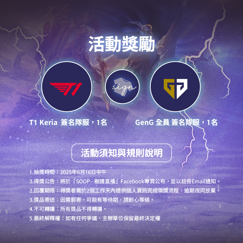 神預測即送T1和Gen.G的LCK選手親簽隊服？快