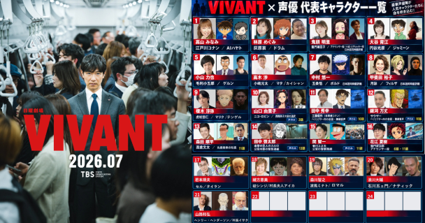 這聲優陣容是真人日劇?《VIVANT》找來一整排大咖聲優