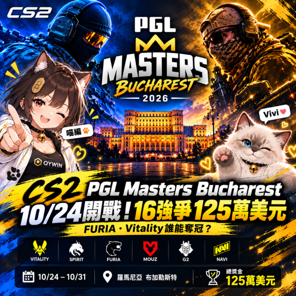 CS2又有大賽!FURIA才剛奪冠又要打,16強爭125萬美元、G2首戰就撞NAVI